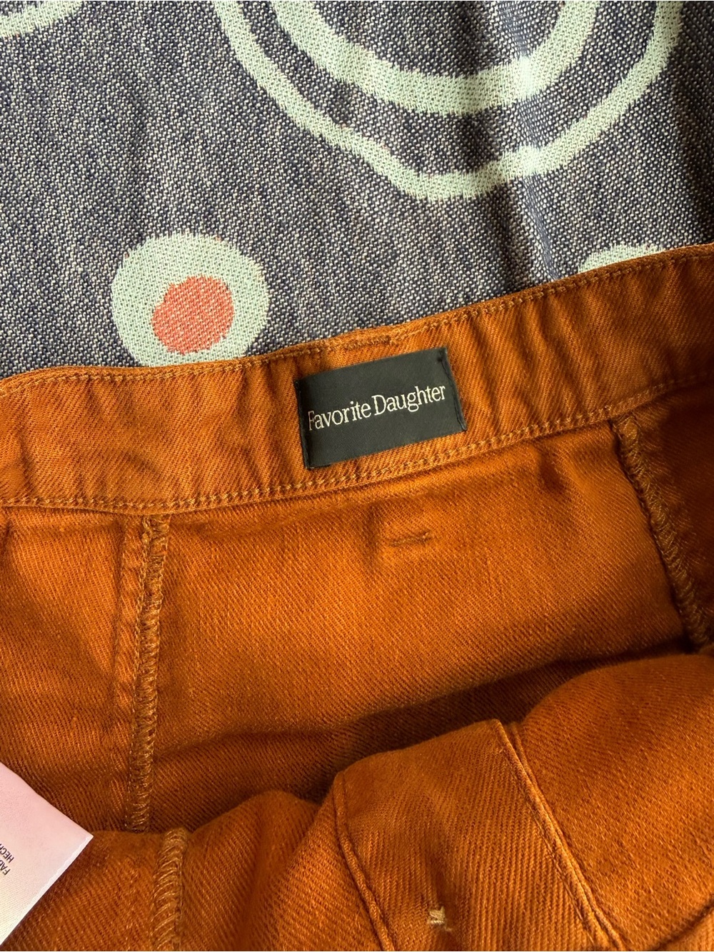 Favorite Daughter Button-Front A-Line Skirt in Rust - Picture 3 of 6